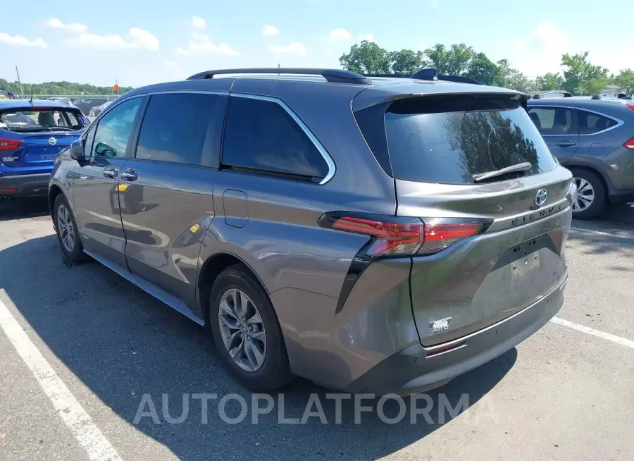 TOYOTA SIENNA 2021 vin 5TDJSKFC6MS020624 from auto auction Iaai