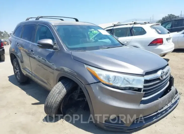 TOYOTA HIGHLANDER 2016 vin 5TDKKRFH6GS146365 from auto auction Iaai