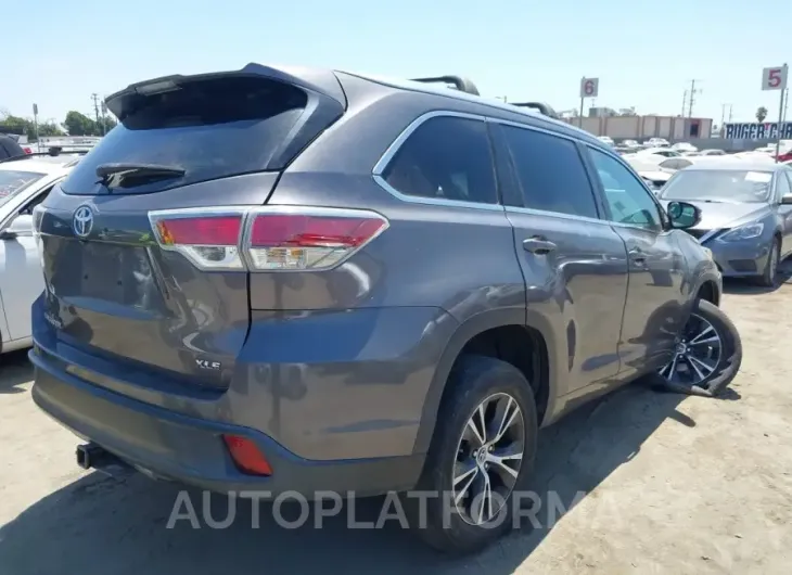 TOYOTA HIGHLANDER 2016 vin 5TDKKRFH6GS146365 from auto auction Iaai