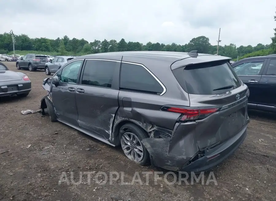 TOYOTA SIENNA 2021 vin 5TDKRKEC1MS011007 from auto auction Iaai