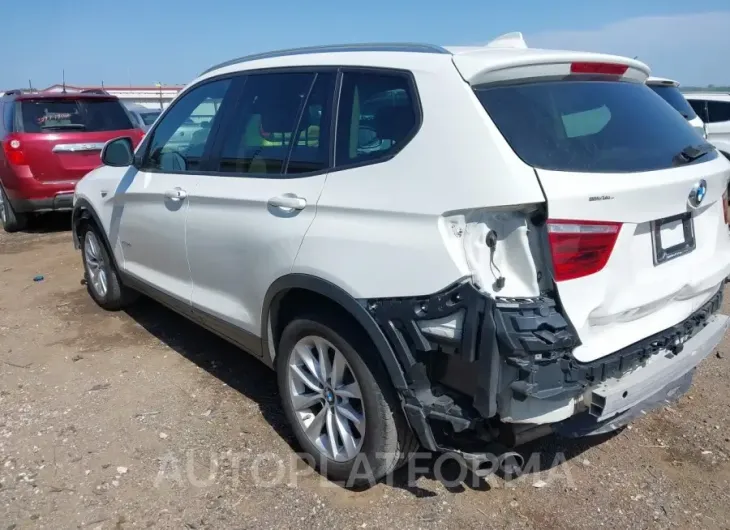 BMW X3 2017 vin 5UXWZ7C31H0V87303 from auto auction Iaai