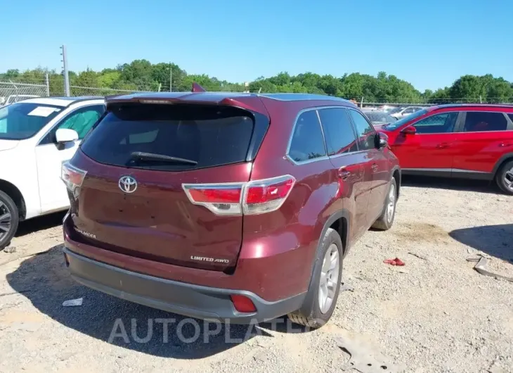 TOYOTA HIGHLANDER 2015 vin 5TDDKRFH3FS184420 from auto auction Iaai