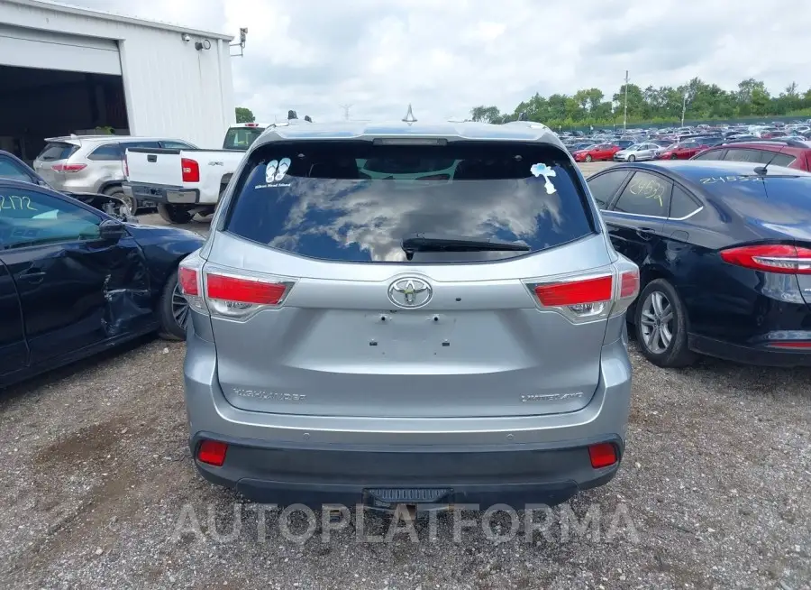 TOYOTA HIGHLANDER 2016 vin 5TDDKRFH8GS282621 from auto auction Iaai