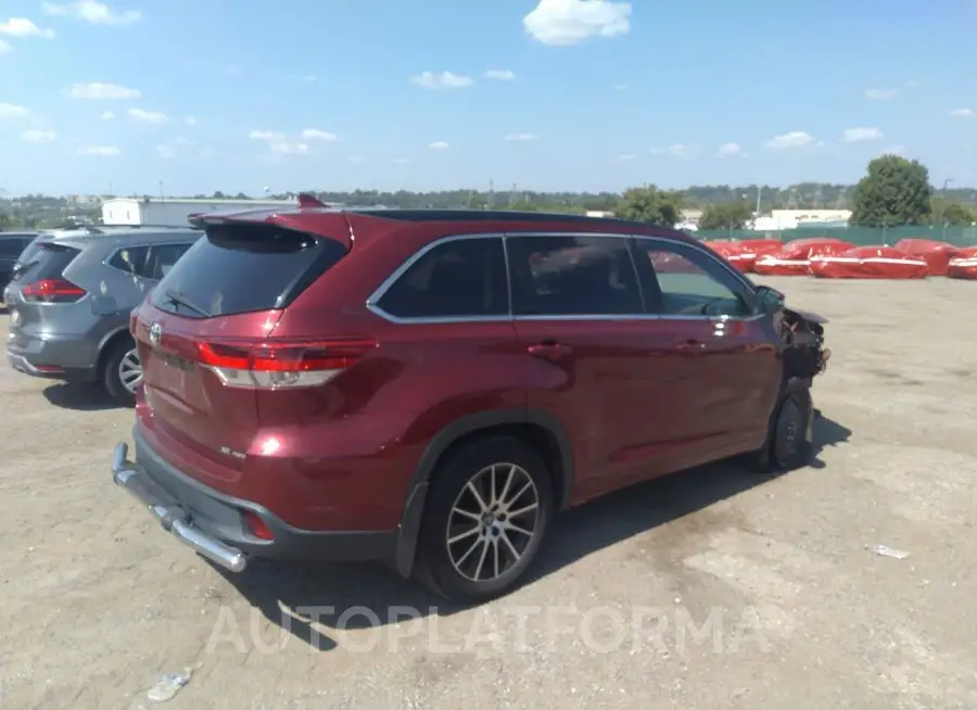 TOYOTA HIGHLANDER 2018 vin 5TDJZRFH7JS859287 from auto auction Iaai