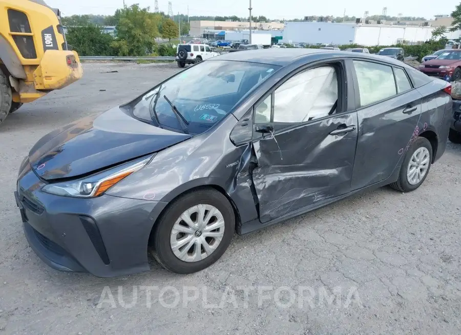 TOYOTA PRIUS 2019 vin JTDKARFU0K3100587 from auto auction Iaai