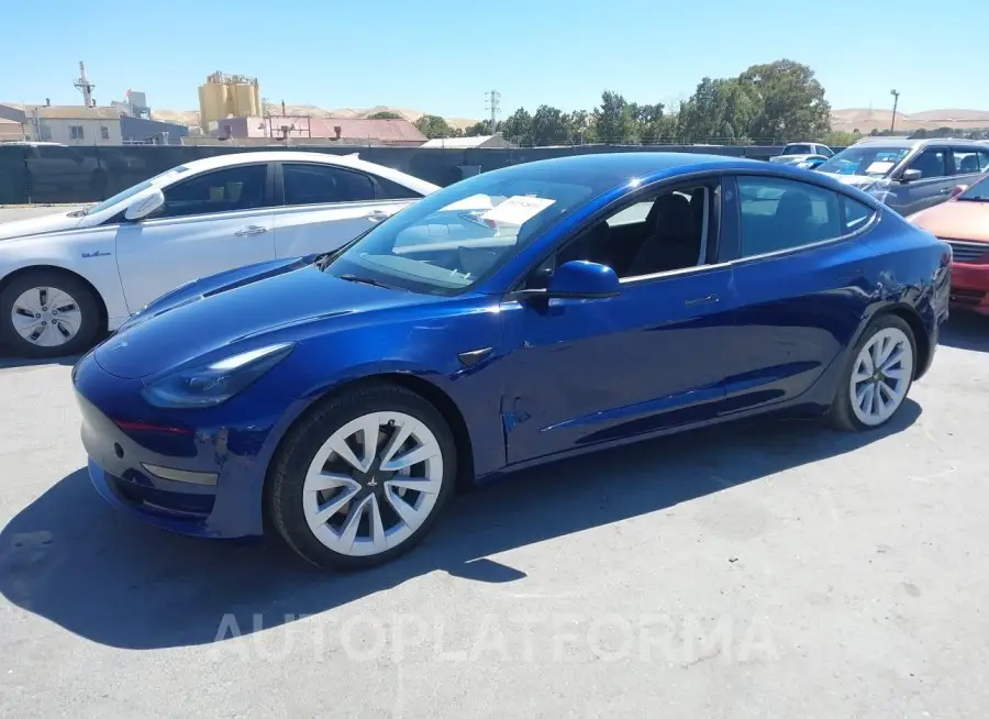 TESLA MODEL 3 2022 vin 5YJ3E1EA1NF373871 from auto auction Iaai