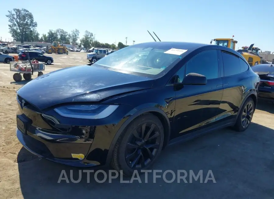 TESLA MODEL X 2021 vin 5YJXCBE57MF326410 from auto auction Iaai