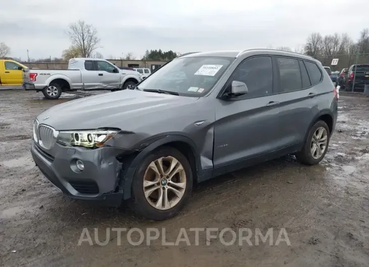 BMW X3 2016 vin 5UXWX7C57G0S15244 from auto auction Iaai