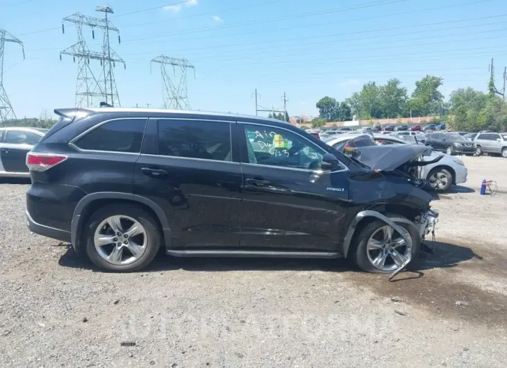 TOYOTA HIGHLANDER HYBRID 2015 vin 5TDDCRFH5FS008269 from auto auction Iaai