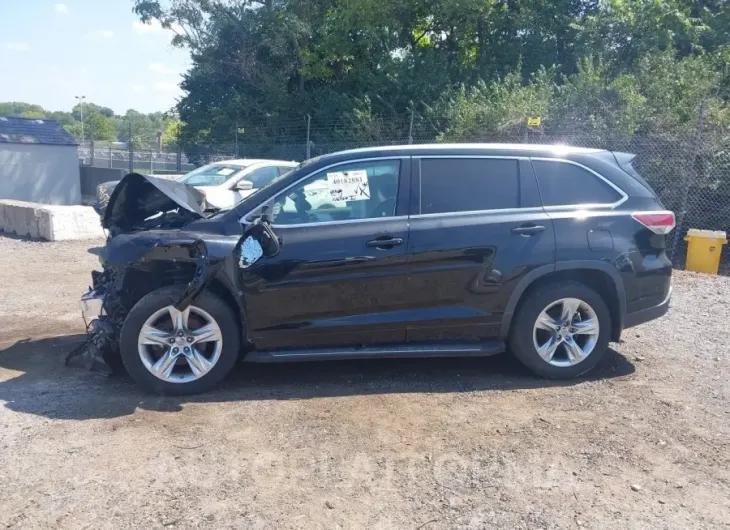 TOYOTA HIGHLANDER HYBRID 2015 vin 5TDDCRFH5FS008269 from auto auction Iaai