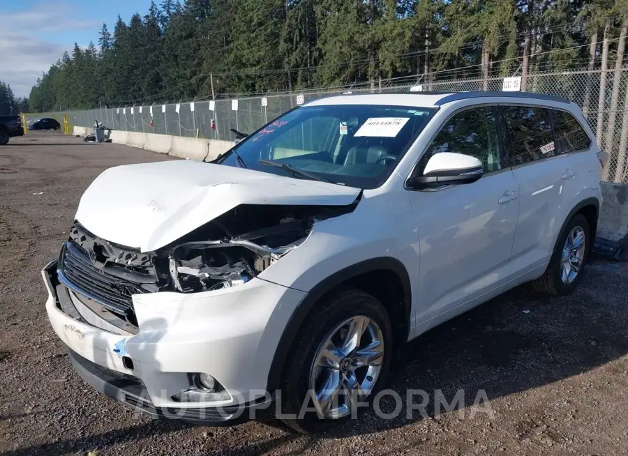 TOYOTA HIGHLANDER 2016 vin 5TDDKRFH5GS339907 from auto auction Iaai