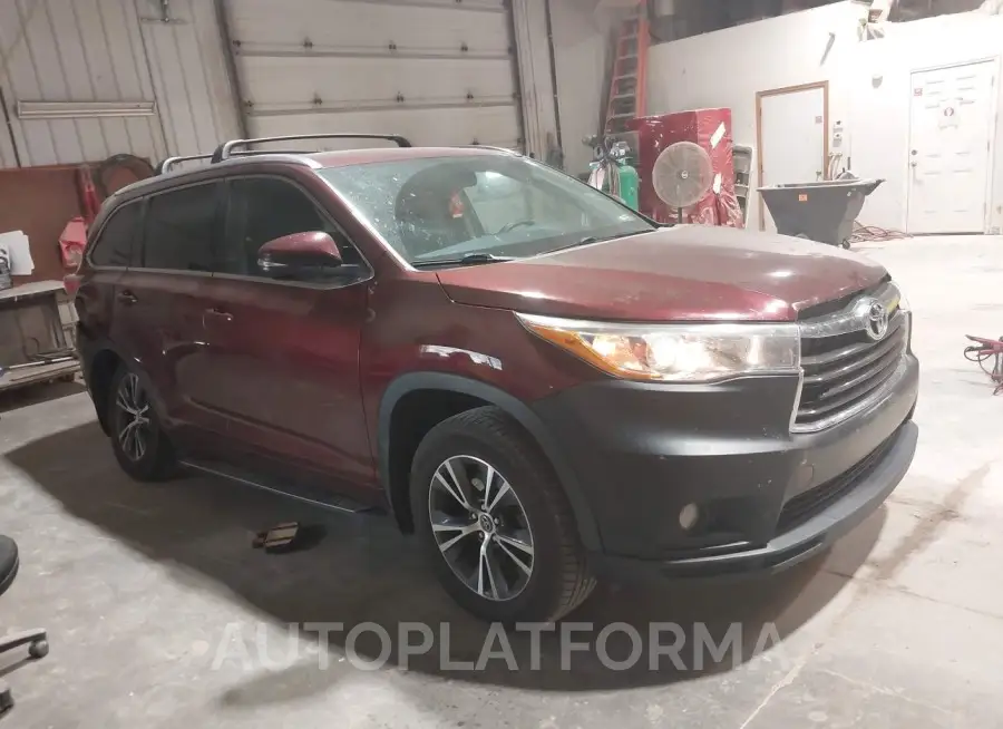 TOYOTA HIGHLANDER 2016 vin 5TDJKRFH7GS289594 from auto auction Iaai