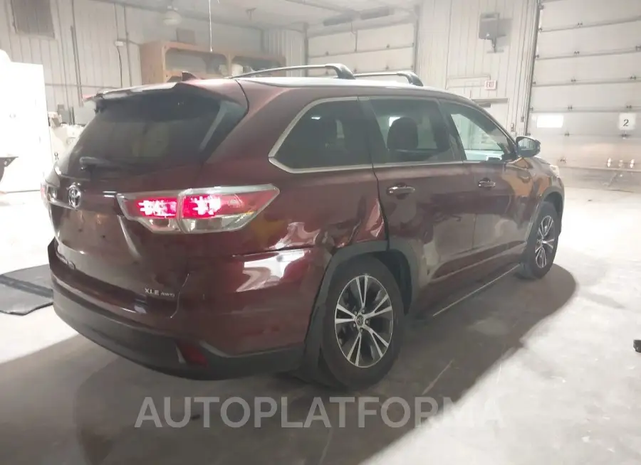 TOYOTA HIGHLANDER 2016 vin 5TDJKRFH7GS289594 from auto auction Iaai