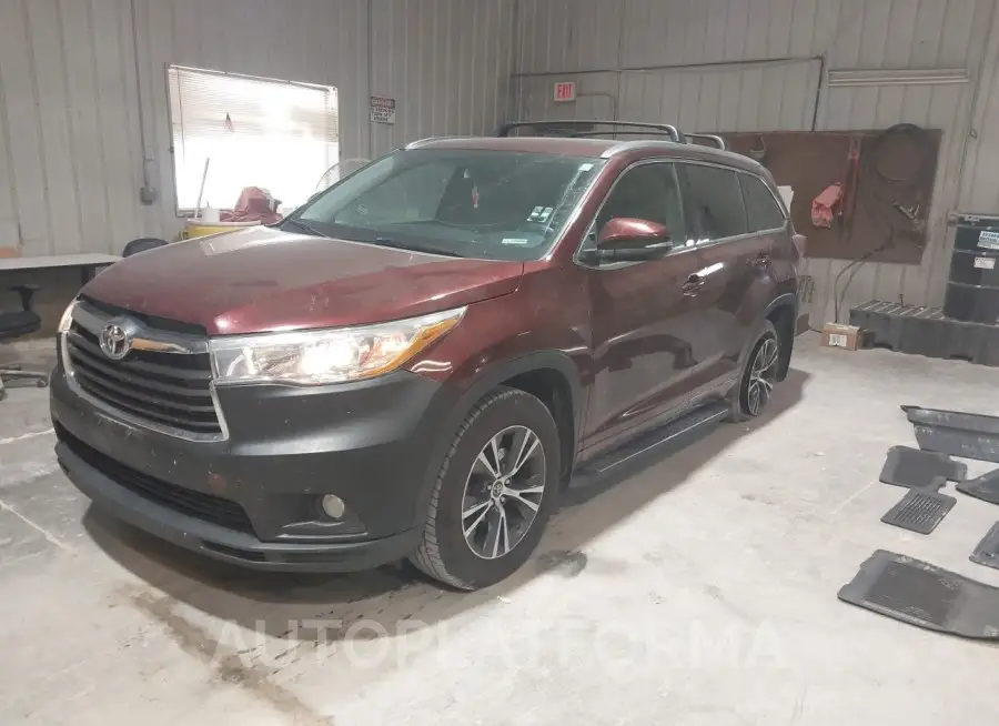 TOYOTA HIGHLANDER 2016 vin 5TDJKRFH7GS289594 from auto auction Iaai