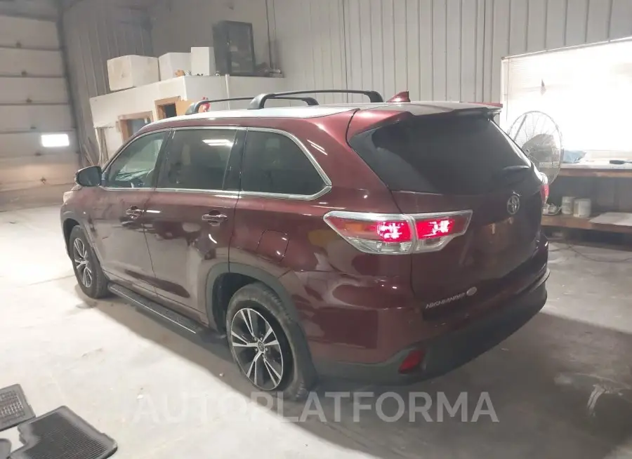 TOYOTA HIGHLANDER 2016 vin 5TDJKRFH7GS289594 from auto auction Iaai