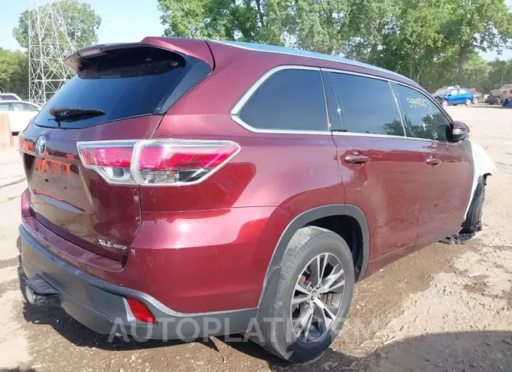 TOYOTA HIGHLANDER 2016 vin 5TDJKRFH8GS337720 from auto auction Iaai