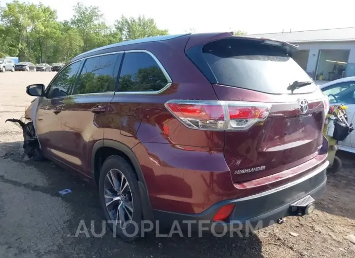 TOYOTA HIGHLANDER 2016 vin 5TDJKRFH8GS337720 from auto auction Iaai