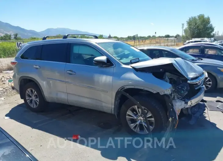 TOYOTA HIGHLANDER 2015 vin 5TDJKRFH9FS214524 from auto auction Iaai