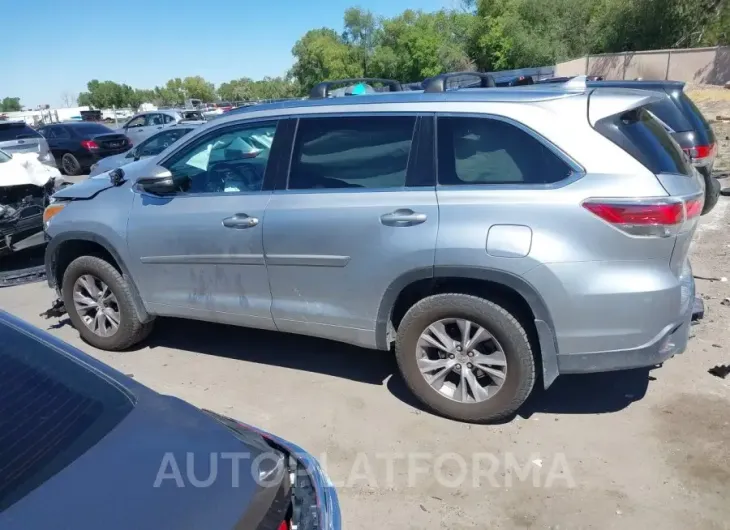 TOYOTA HIGHLANDER 2015 vin 5TDJKRFH9FS214524 from auto auction Iaai