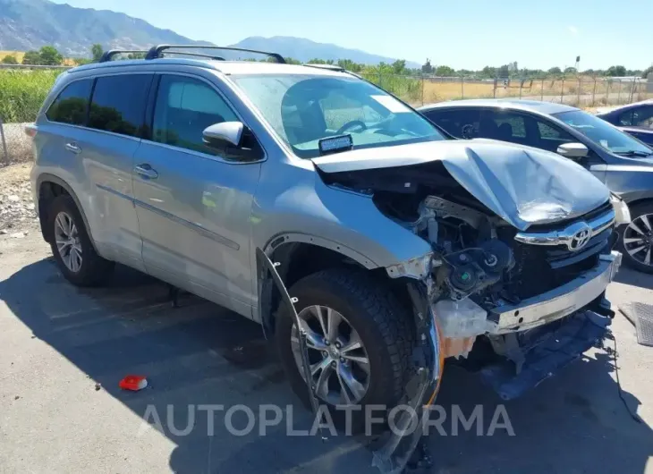 TOYOTA HIGHLANDER 2015 vin 5TDJKRFH9FS214524 from auto auction Iaai