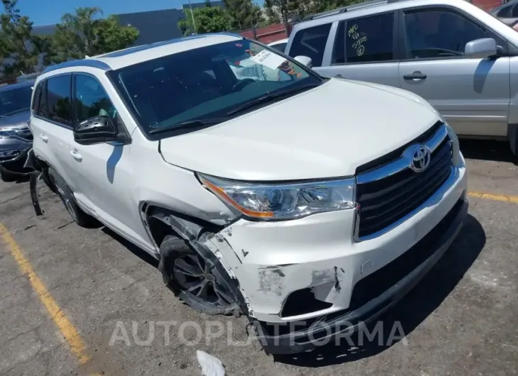 TOYOTA HIGHLANDER 2015 vin 5TDKKRFH6FS101313 from auto auction Iaai