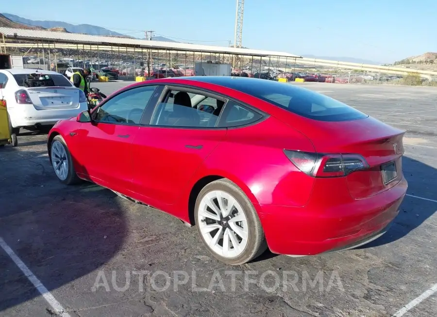 TESLA MODEL 3 2022 vin 5YJ3E1EB2NF143930 from auto auction Iaai