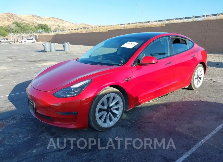 TESLA MODEL 3 2022 vin 5YJ3E1EB2NF143930 from auto auction Iaai