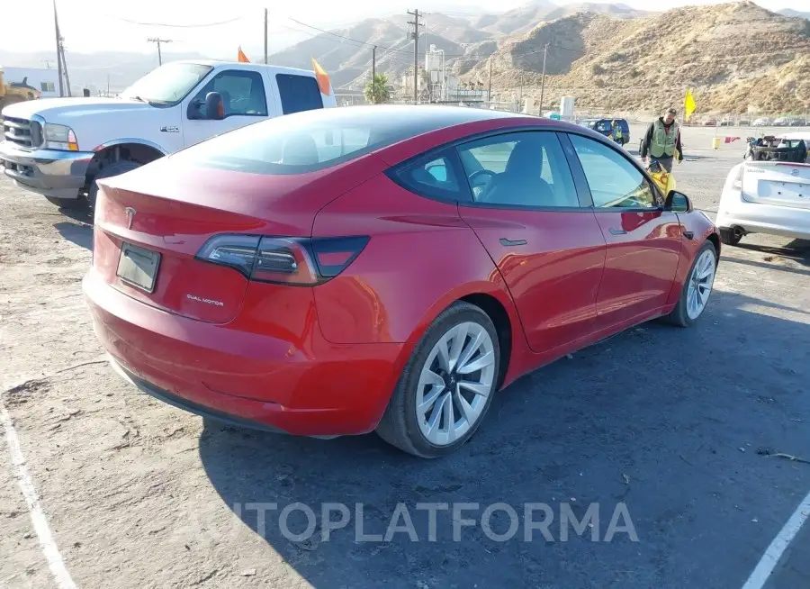 TESLA MODEL 3 2022 vin 5YJ3E1EB2NF143930 from auto auction Iaai