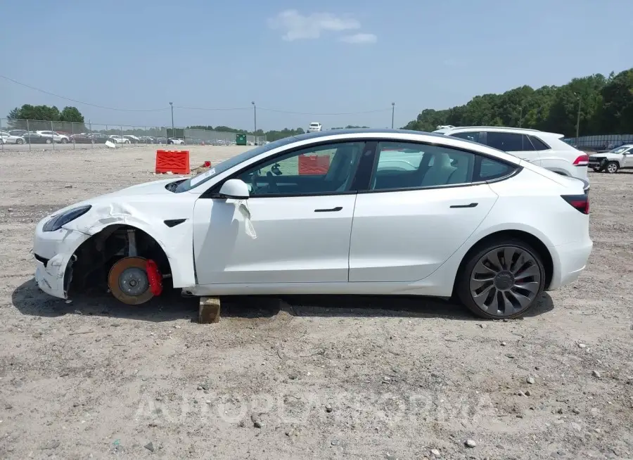 TESLA MODEL 3 2023 vin 5YJ3E1EC0PF472038 from auto auction Iaai