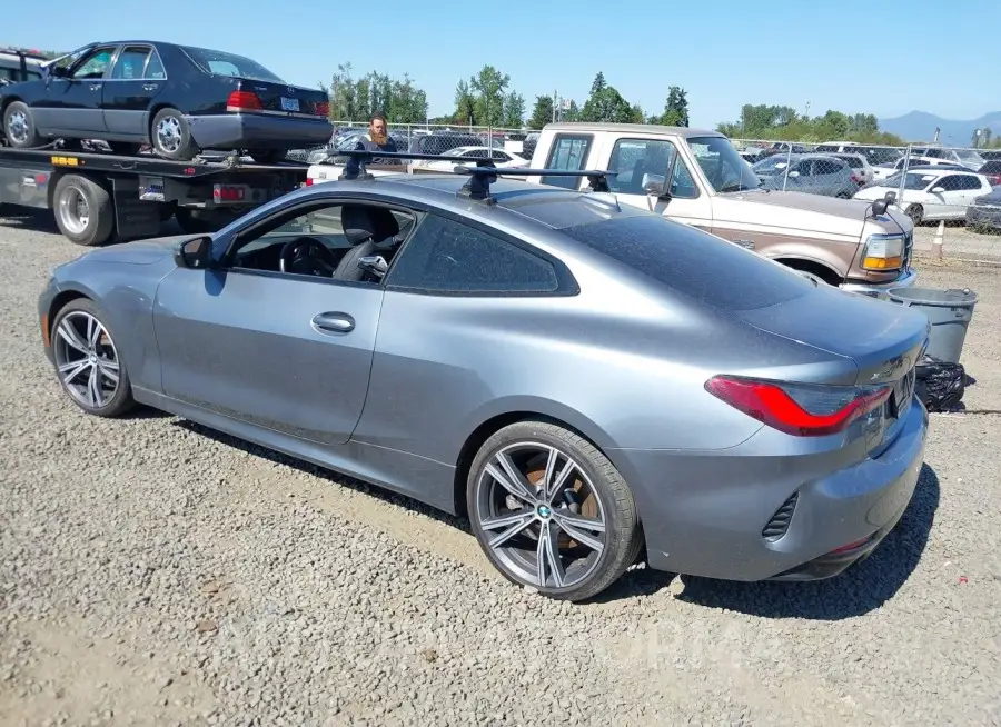 BMW 430I 2022 vin WBA73AP03NCJ96973 from auto auction Iaai