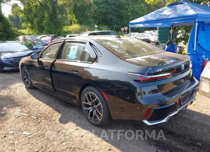 BMW I7 2024 vin WBY43EJ0XRCR81081 from auto auction Iaai