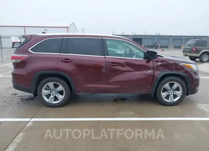 TOYOTA HIGHLANDER 2015 vin 5TDDKRFHXFS172135 from auto auction Iaai