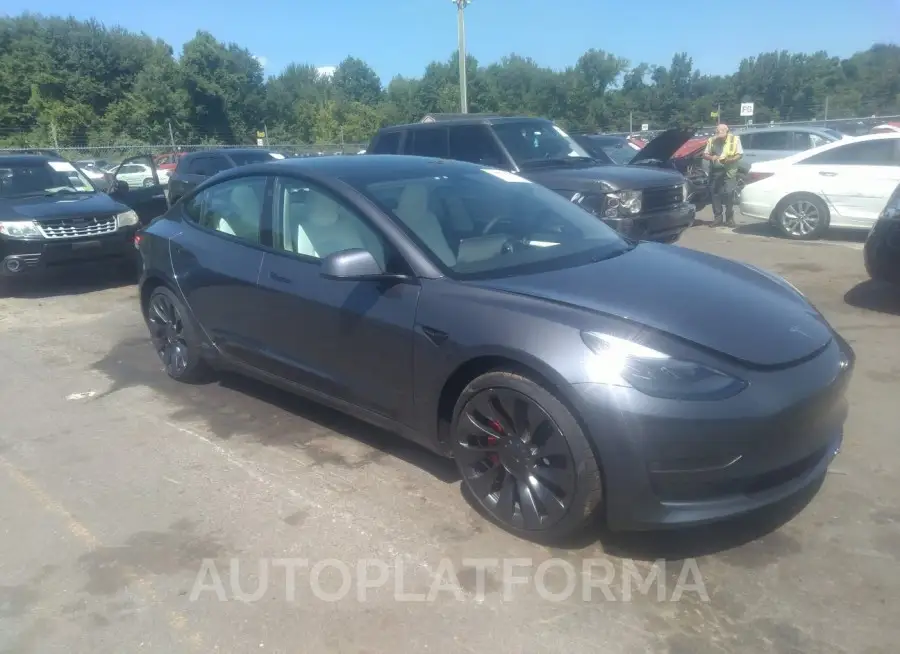 TESLA MODEL 3 2023 vin 5YJ3E1EC7PF712606 from auto auction Iaai