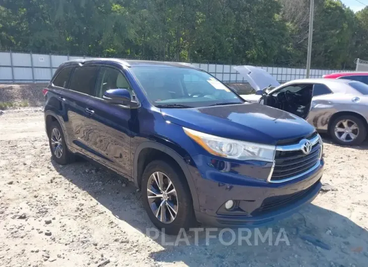 TOYOTA HIGHLANDER 2016 vin 5TDKKRFH6GS138461 from auto auction Iaai