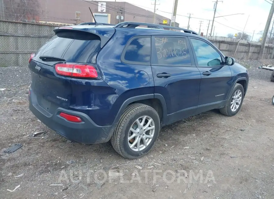 JEEP CHEROKEE 2016 vin 1C4PJMAB2GW191365 from auto auction Iaai