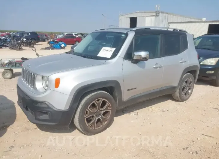 JEEP RENEGADE 2016 vin ZACCJADT7GPC85532 from auto auction Iaai