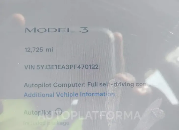 TESLA MODEL 3 2023 vin 5YJ3E1EA3PF470122 from auto auction Iaai