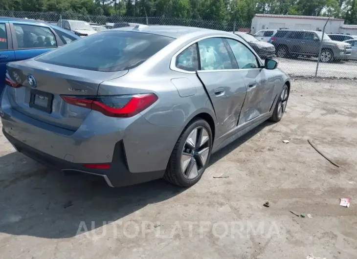 BMW I4 2023 vin WBY73AW02PFR08183 from auto auction Iaai