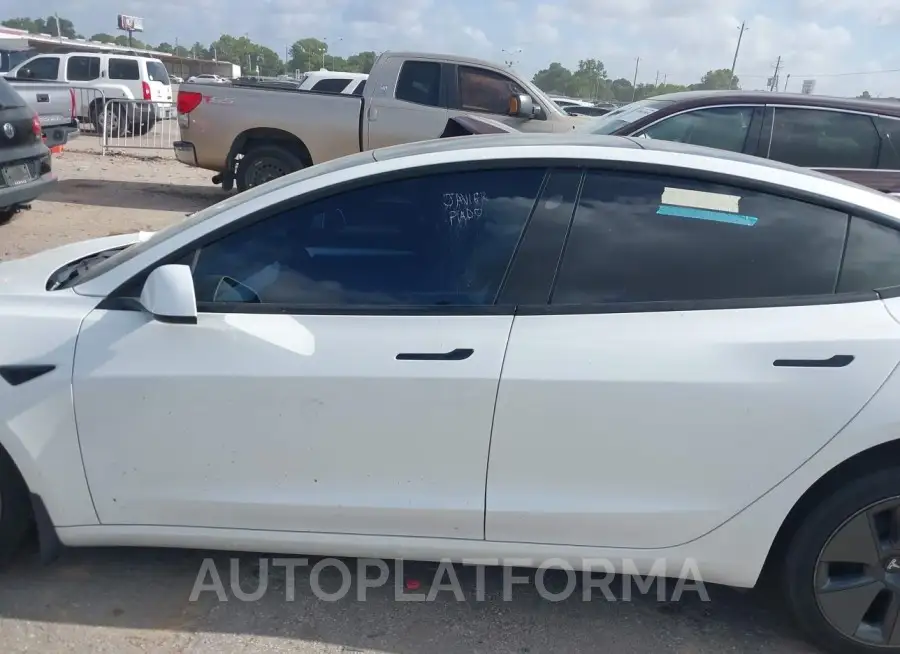 TESLA MODEL 3 2022 vin 5YJ3E1EB3NF125694 from auto auction Iaai