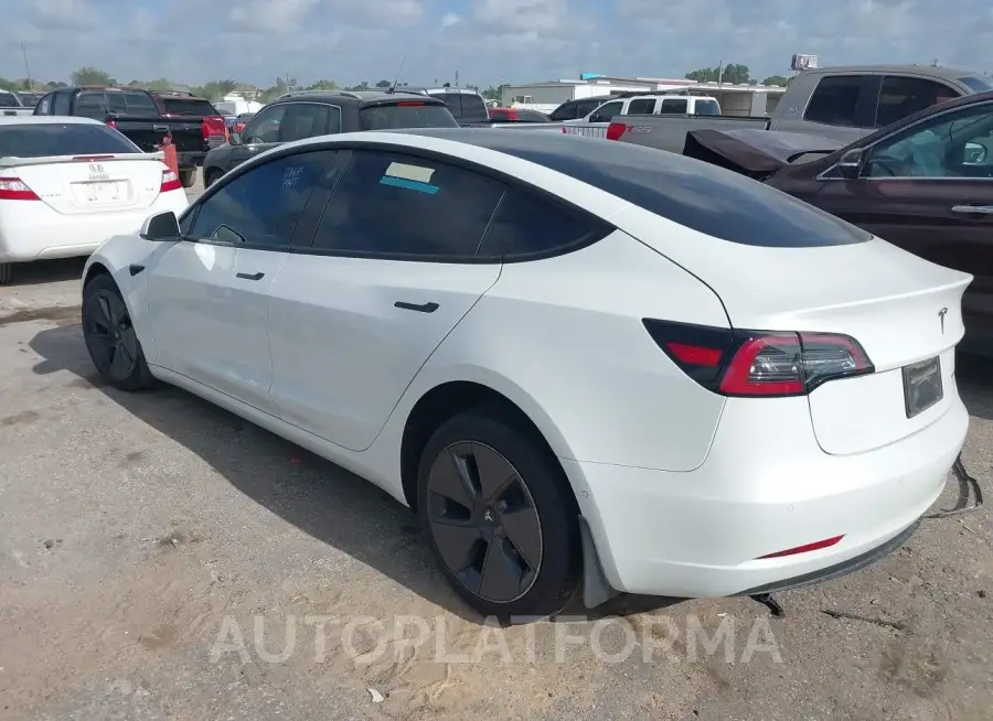 TESLA MODEL 3 2022 vin 5YJ3E1EB3NF125694 from auto auction Iaai