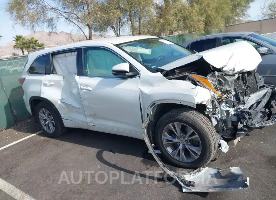 TOYOTA HIGHLANDER 2015 vin 5TDBKRFH4FS186944 from auto auction Iaai