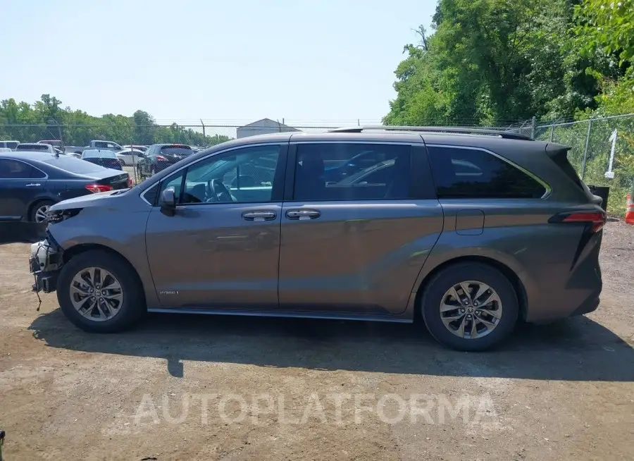 TOYOTA SIENNA 2021 vin 5TDKRKEC3MS027595 from auto auction Iaai