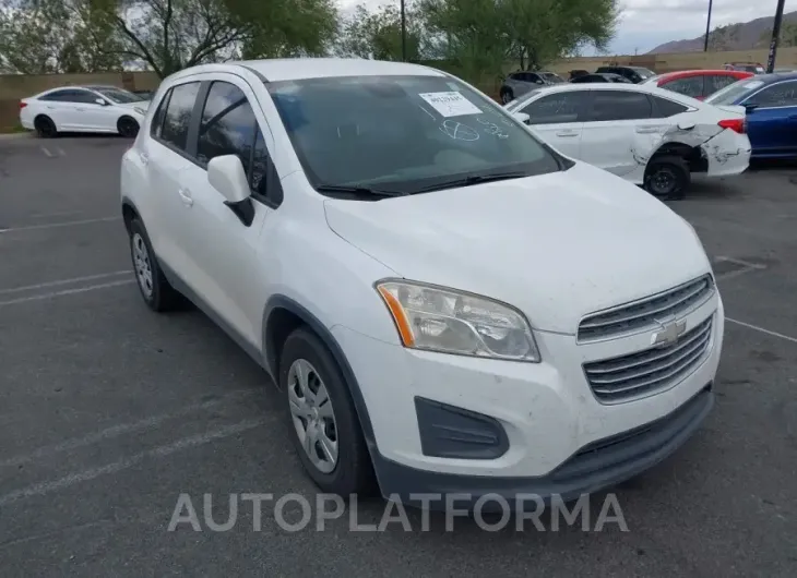 CHEVROLET TRAX 2015 vin KL7CJKSB6FB120982 from auto auction Iaai