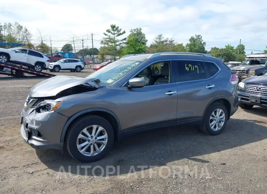 NISSAN ROGUE 2016 vin KNMAT2MV1GP701824 from auto auction Iaai