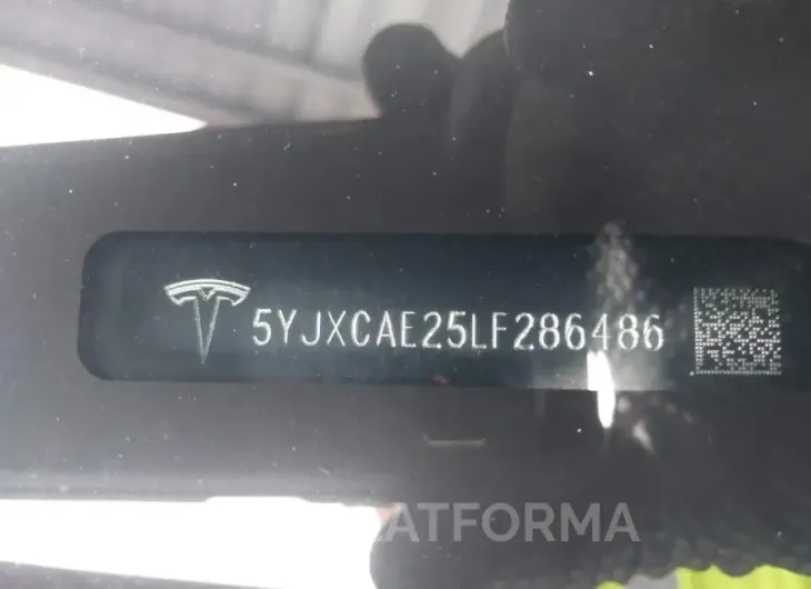 TESLA MODEL X 2020 vin 5YJXCAE25LF286486 from auto auction Iaai