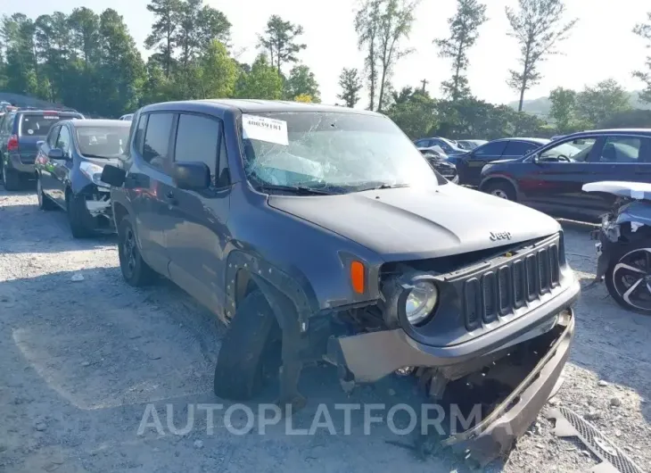 JEEP RENEGADE 2018 vin ZACCJBAB0JPJ54562 from auto auction Iaai