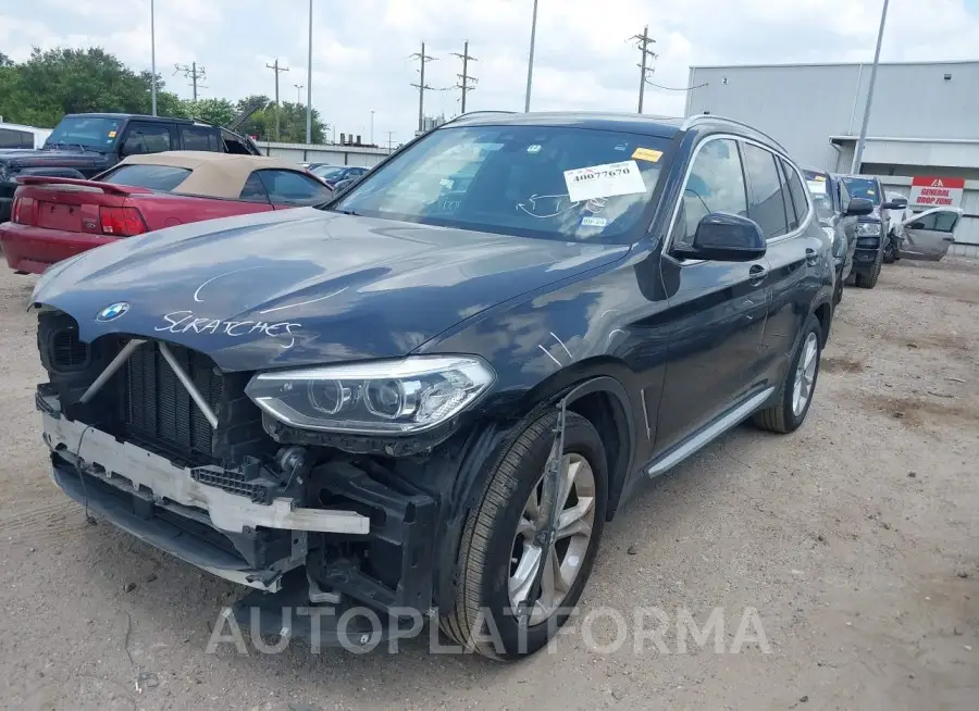 BMW X3 2020 vin 5UXTY3C00LLE55132 from auto auction Iaai