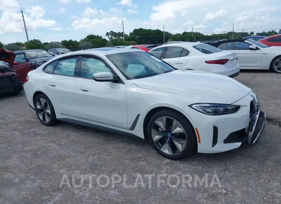 BMW I4 2023 vin WBY43AW03PFP47832 from auto auction Iaai