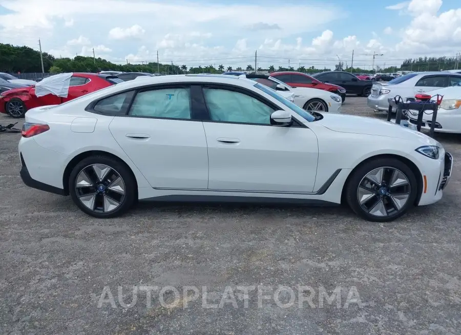 BMW I4 2023 vin WBY43AW03PFP47832 from auto auction Iaai