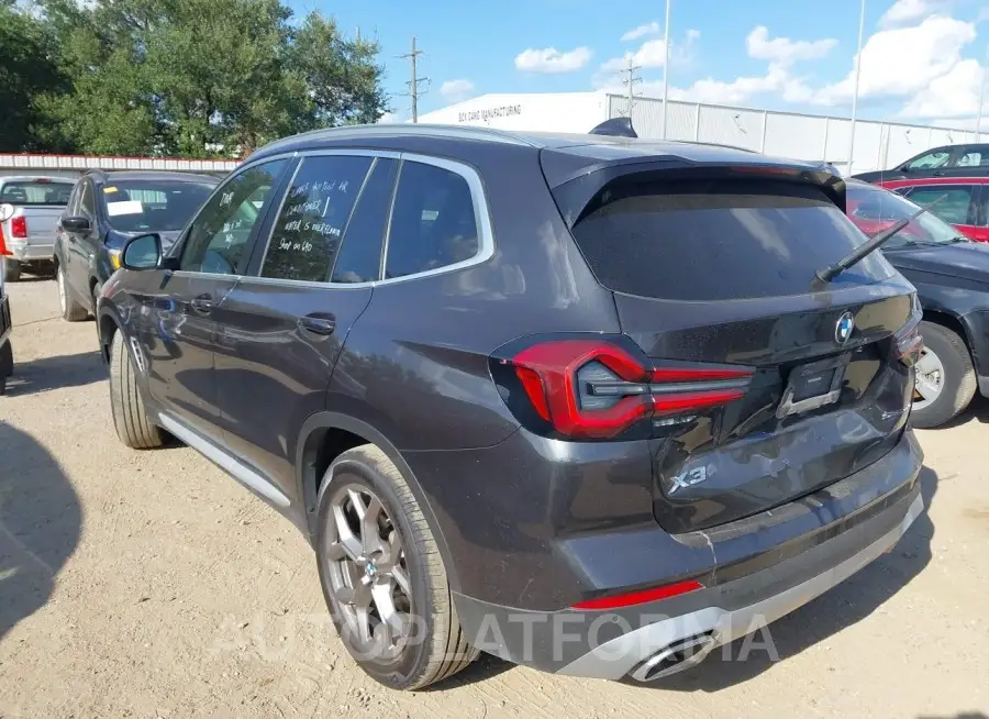 BMW X3 2023 vin 5UX43DP02P9R82303 from auto auction Iaai